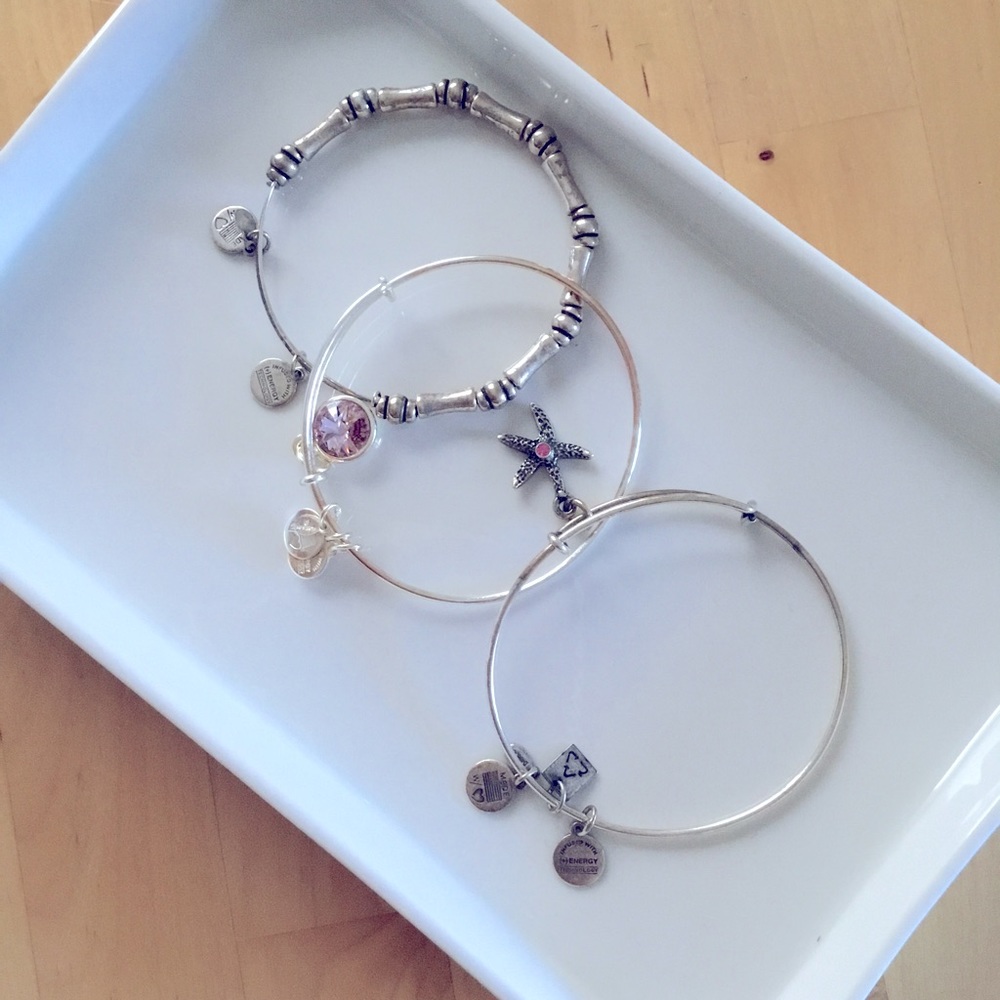 Alex + Ani Positive Energy Charm Bangles, Set of 3